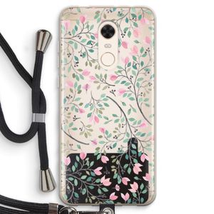 Sierlijke bloemen: Xiaomi Redmi 5 Transparant Hoesje met koord