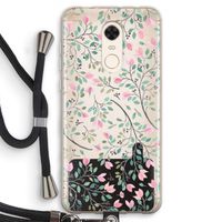 Sierlijke bloemen: Xiaomi Redmi 5 Transparant Hoesje met koord