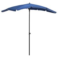 VidaXL Parasol met paal 200x130 cm azuurblauw