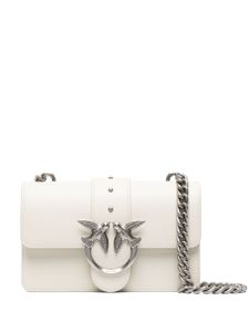 PINKO mini sac à bandoulière Love One en cuir - Blanc