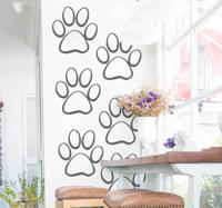 Muurstickers huisdieren Pootafdruk silhouet - thumbnail