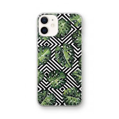 Geometrische jungle: iPhone 12 Transparant Hoesje