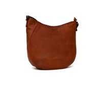 DONNES leren damestas schoudertas cognac