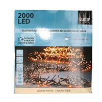 Clusterverlichting lichtsnoer - 2000 led lampjes - warm wit - 20 meter - timer functie