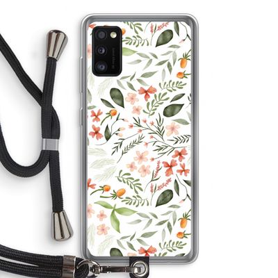 Sweet little flowers: Samsung Galaxy A41 Transparant Hoesje met koord