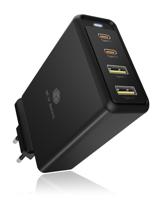 ICY BOX IB-PS104-PD Laptop, Smartphone, Tablet Zwart AC Snel opladen Binnen - thumbnail