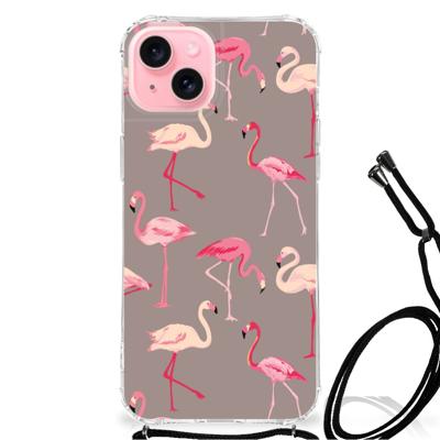 iPhone 15 Plus Case Anti-shock Flamingo iPhone 15 Plus Case Anti-shock Flamingo