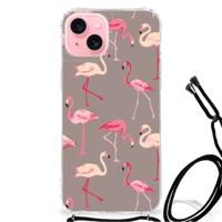 iPhone 15 Plus Case Anti-shock Flamingo iPhone 15 Plus Case Anti-shock Flamingo