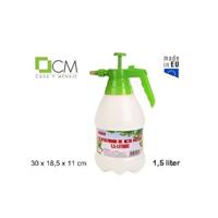 Plantenspuit met hoge druk sproeier/vernevelaar - kunststof - 1.5 liter - groen/wit - 30 cm