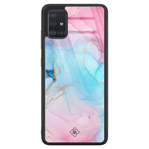 Samsung Galaxy A71 glazen hardcase - Marble colorbomb
