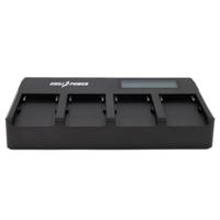 ChiliPower Snellader voor 4 Sony L-serie accu's (NP-F550, NP-F570, NP-F750, NP-F960, NP-F970)