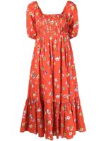 Kate Spade robe en coton à fleurs - Rouge