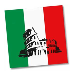 20x Italie landen vlag thema servetten 33 x 33 cm