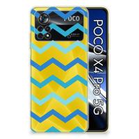 Xiaomi Poco X4 Pro 5G | TPU bumper | Zigzag Blauw