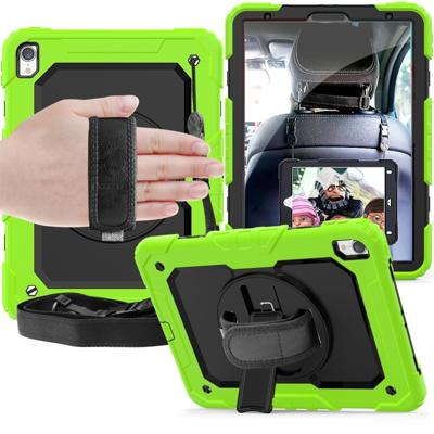 Schokbestendige kleurrijke silicagel + PC beschermende case voor iPad Pro 11 inch (2018) met houder & schouderriem & hand riem & pen sleuf (groen)