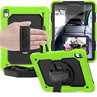 Schokbestendige kleurrijke silicagel + PC beschermende case voor iPad Pro 11 inch (2018) met houder & schouderriem & hand riem & pen sleuf (groen)