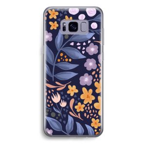 Flowers with blue leaves: Samsung Galaxy S8 Plus Transparant Hoesje