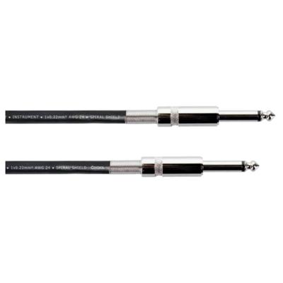 Cordial 14758 Jackplug Instrumenten Aansluitkabel [1x Jackplug male 6,3 mm (mono) - 1x Jackplug male 6,3 mm (mono)] 6.00 m Zwart Flexibel