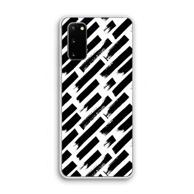Zwarte vegen: Samsung Galaxy S20 Transparant Hoesje