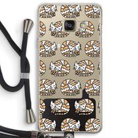 Slapende poes: Samsung Galaxy A3 (2016) Transparant Hoesje met koord