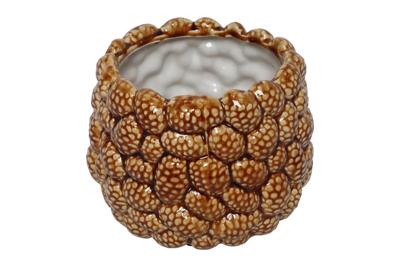 Decostar Countryfield Vaas ro Pine cone L bruin