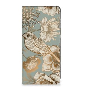 Smart Cover voor Motorola Moto G14 Vintage Bird Flowers