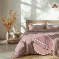 Dekbedovertrek Hotel Deluxe - Eenpersoons (140x220 cm) - Roze Microvezel - Dessin: Effen - Luna Bedding - Dekbed-Discounter.nl