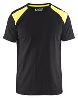 Blåkläder T-Shirt bicolour 33791042 | Zwart/High-Vis Geel | Maat XXL - 7330509604625