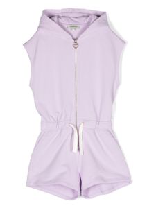 Lanvin Enfant combishort sans manches à logo brodé - Violet