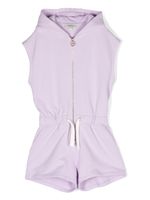 Lanvin Enfant combishort sans manches à logo brodé - Violet