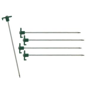 Grondpennen/tentharingen - 24x st - metaal met haak - 25 cm - rotspennen