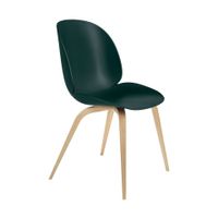 Gubi Beetle eetkamerstoel naturel eiken dark green