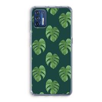 Monstera leaves: Motorola Moto G9 Plus Transparant Hoesje Monstera leaves: Motorola Moto G9 Plus Transparant Hoesje
