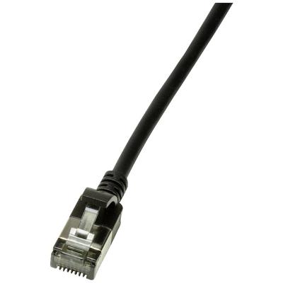 LogiLink CQ9073S RJ45 Netwerkkabel, patchkabel CAT 6A U/FTP 5.00 m Zwart Extreem dun, Vlambestendig, Flexibel, Folie afscherming, Halogeenvrij, Snagless,