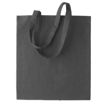 Shopper schoudertasje - antraciet - katoen - 38x42 cm - met hengels - 11 liter