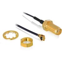 Delock WiFi-antenne Aansluitkabel [1x SMA-bus - 1x IPEX-stekker] 0.35 m Zwart