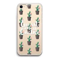 Cactus quote: iPhone 7 Transparant Hoesje