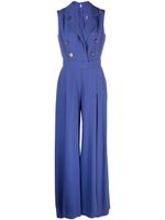 Elie Saab combinaison ample à revers crantés - Violet