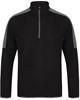 Finden+Hales FH571 Adults 1/4 Zip Midlayer With Contrast Panelling - Black/Gunmetal Grey - XS