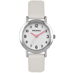 Coolwatch by Prisma CW.358 Kinderhorloge Vera staal/leder wit 30 mm