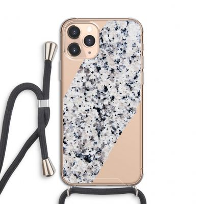 Gespikkelde marmer: iPhone 11 Pro Transparant Hoesje met koord