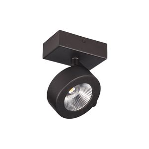 BC0031 LED-opbouwspot 1x10W 2700K Dimbaar Zwart
