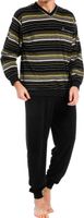 Robson Badstof heren pyjama met boorden groen