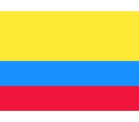10x Stickertjes Colombia vlag 10 cm   -