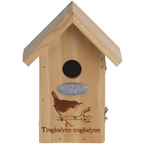 Vogelhuisje met vogel silhouet 14 x 20 cm   -