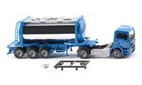 Wiking 053605 H0 Vrachtwagen MAN TGS trekker met tankcontaineroplegger Swap - thumbnail