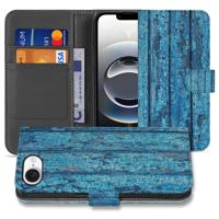 iPhone 16e | Book Style Case | Wood Blue