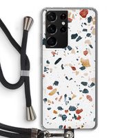 Terrazzo N°4: Samsung Galaxy S21 Ultra Transparant Hoesje met koord