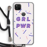 GRL PWR: Pixel 4a Transparant Hoesje met koord