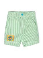 Stella McCartney Kids short Sunshine à rayures - Vert - thumbnail